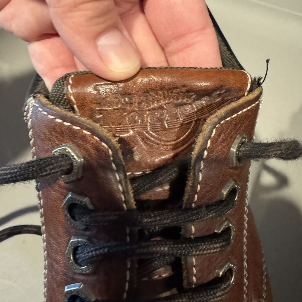 Dr. Martens Moc Toe Oxford 8A25 Brown Leather AirWair Chunky Lace Up Y2K Mens 10 - Picture 9 of 9